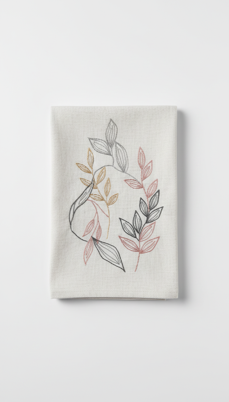 Personalized linen kitchen towel
